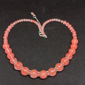 Genuine Pink Tourmaline Graduated Necklace
